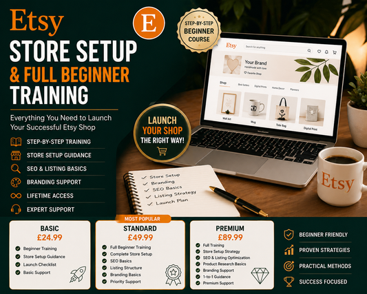 Etsy Store Setup & Full Beginner Training