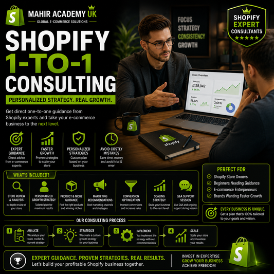 Shopify 1-to-1 Consulting | Personalized E-Commerce Growth Strategy