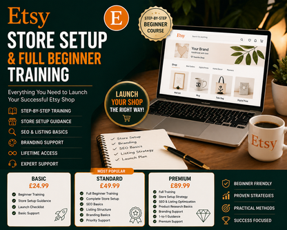 Etsy Store Setup & Full Beginner Training