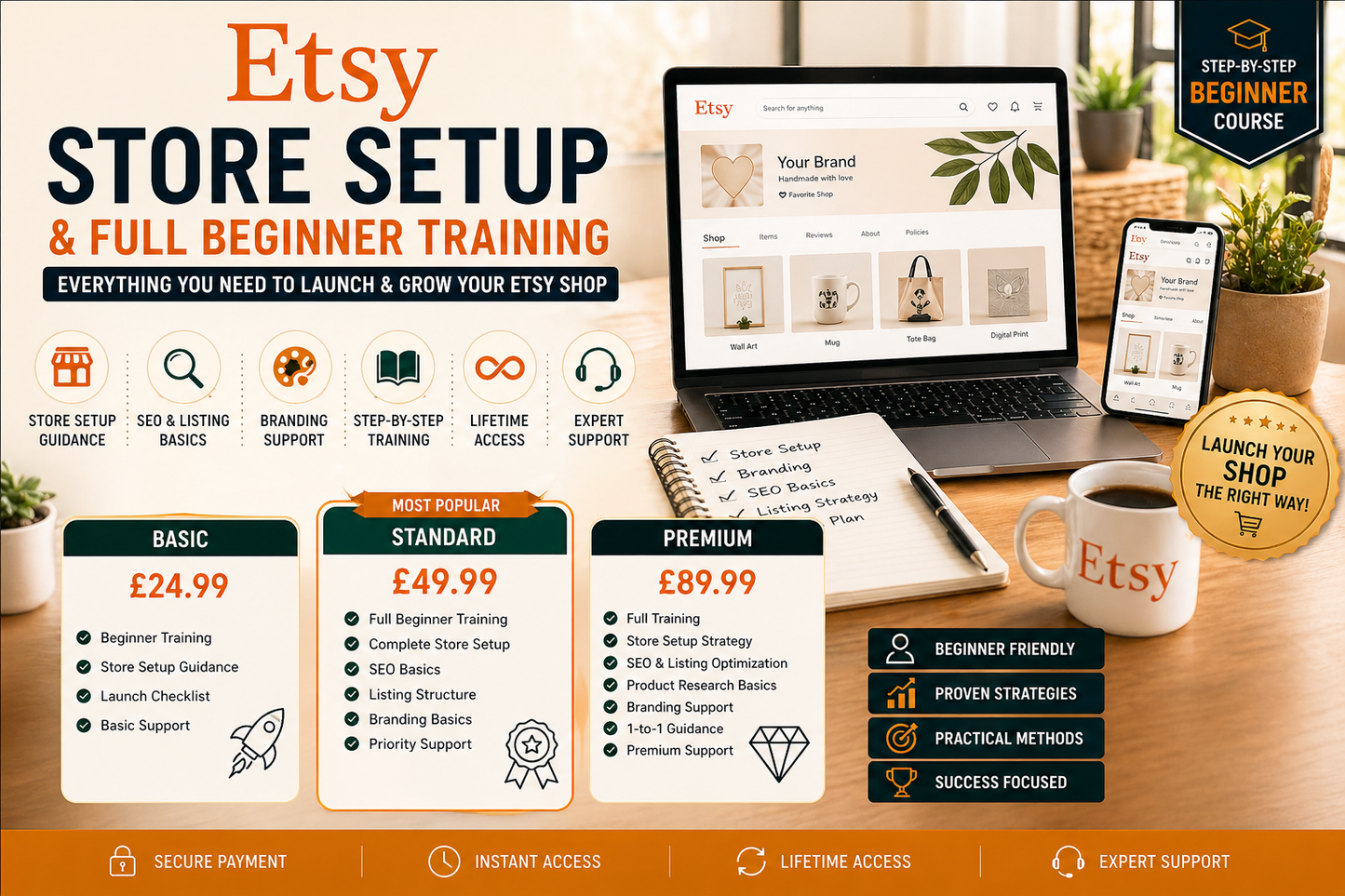 Etsy Store Setup & Full Beginner Training
