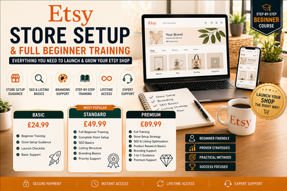 Etsy Store Setup & Full Beginner Training