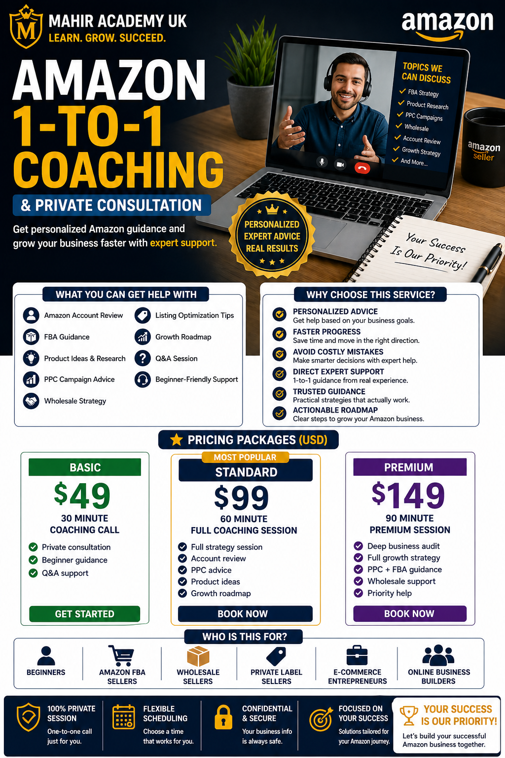 Amazon 1-to-1 Coaching & Private Consultation