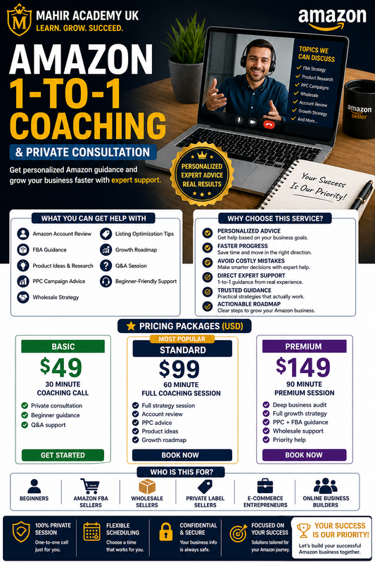 Amazon 1-to-1 Coaching & Private Consultation
