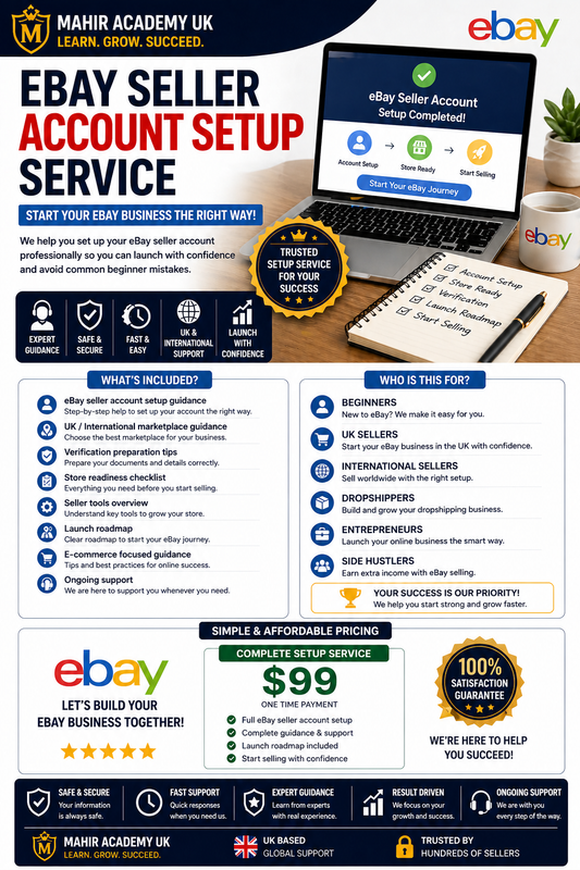 eBay Seller Account Setup Service